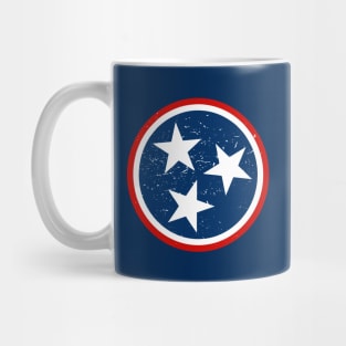 Tennessee Tristar Flag - Vintage Distressed Mug